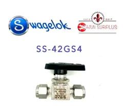 ~NEW~SWAGELOK P.N.: SS-42GS4,  1/4 SS-316, 2-WAY, 6000PSIG 40 SERIES-BALL VALVE