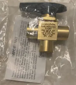 SWAGELOK B-43XF4 BRASS 1-PIECE 40 SERIES 3-WAY BALL VALVE FNSP