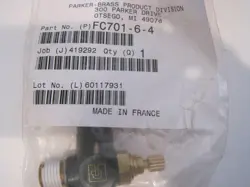 2 NEW PARKER FC701-6-4 RIGHT ANGLE PUSH FC70164
