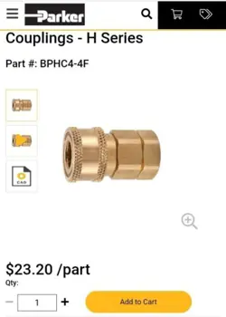 COUPLER 1/4-18X1/4
