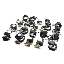 (LOT OF 20) PARKER LIQUIPURE 491514C2 D4B 2/2NC SOLENOID VALVES W/ MURR 4A PLUGS