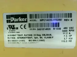 460VAC 3400RPM RECONDITIONED