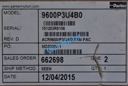 PARKER 9600P3U4B0 FEDEX