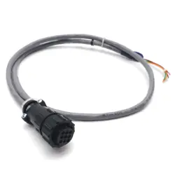 EXTENSION CABLE 13-9 9-PIN ROUND FEMALE SOCKET CONNECTOR TO 9X LEADS 2 1/2' LONG
