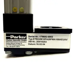PARKER ETB32-M10PA20-FMA100-A LINEAR ACTUATOR 10MM LEAD, 100MM STROKE, NEMA 23