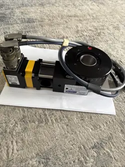 VELMEX B4872TS-BK ROTARY POSITIONER/STAGE TABLE  WITH PARKER CM230FJ MOTOR.