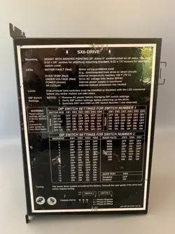 PARKER COMPUMOTOR SX6-DRIVE MICROSTEPPING INDEXER DRIVE, PWR TESTED, RTNS ACCPTD