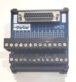 PARKER VM25 PLC BREAKOUT BOARD, 25-PIN D-SUB TO SCREW TERMINALS USED
