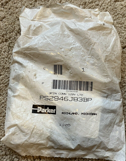 PARKER PS2946J83BP MOLDED SOLENOID VALVE 3 PIN CONNECTOR CABLE, 120V LED VDR 2M
