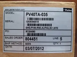 NEW SEALED PARKER GEARHEAD PV40TA-035 PV40TA035 RATIO 35:1 40MM RND USA FASTSHIP