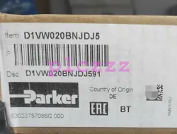 PARKER SOLENOID VALVE, MODEL D1VW020BNJDJ591, NEW
