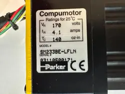 PARKER SERVO MOTOR MODEL #SM233BE   170VOLTS 4.1 AMPS