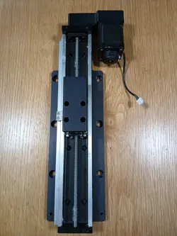 PARKER APPROX 225 MM STROKE LINEAR ACTUATOR NEMA 17 STEPPER AND OPTICAL ENCODER