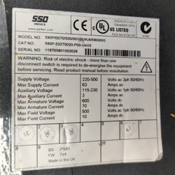 PARKER 590P/0070/500/0011/UK/ARM/0/0/0 DC