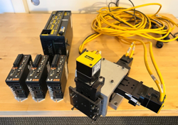 PARKER HANNIFIN XYZ LINEAR STAGE 3 AXIS SYSTEM, MOTORS DRIVES ACR9000 CONTROLLER