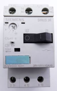 Image 3 of 2x Siemens 3RV1011-1GA10 E-Stand: 01 Leistungsschalter   3RV1901-1D E: 02 -used-