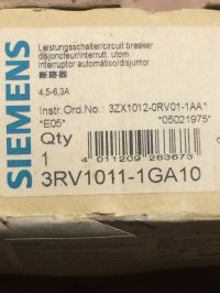 Image 2 of Siemens 3RV1011-1GA10 3-Pole Circuit Breaker, 4.5A-6.3A Range, 400/690V 