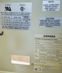 Image 9 of SIEMENS SIMOREG MICROPROCESSOR DCdrive A1-106-150-504 255amp 170hp w/encoder crd