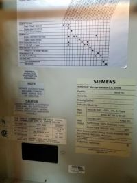 Image 2 of SIEMENS SIMOREG A1-106-150-501. 20amp 14hp MircoprocessorD.C. drive 