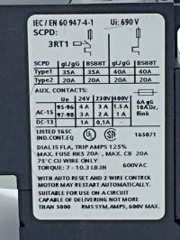 Image 3 of Siemens 3RU1116-1FB0 Overload Relay 3.5 - 5A 1NO+1NC 1.5kW Sirius
