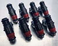 Image 2 of Set (8) Siemens Deka V 80lb hr Fuel Injectors EV1 Short 48mm A2C32624700 LS3 LS7