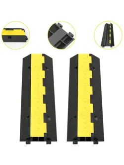 VEVOR CABLE PROTECTOR RAMP, 2 PACKS 2 CHANNELS SPEED BUMP HUMP