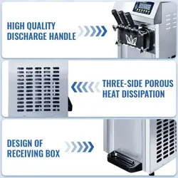 VEVOR COMMERCIAL ICE CREAM MACHINE PRE-COOLED COUNTERTOP SOFT SERVE MAKER