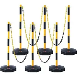 VEVOR ADJUSTABLE TRAFFIC DELINEATOR POST CONES, 6 PACK, TRAFFIC SAFETY DELINEAT