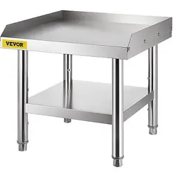 VEVOR STAINLESS STEEL EQUIPMENT GRILL STAND, 24 X 24 X 24 INCHES STAINLESS TABLE