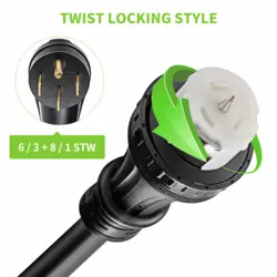 50 AMP 25FT GENERATOR CORD AND WATERPROOF POWER INLET BOX COMBO KIT ETL LISTED