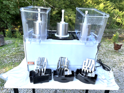 VEVOR COMMERCIAL BEVERAGE DISPENSER COLD MODEL YSJ12X3 18L NEEDS 1 TANK 3 LIDS