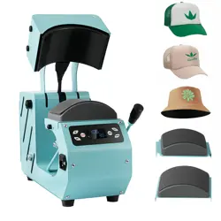 2IN1 CLAMSHELL HAT HEAT PRESS MACHINE FOR CAP BAG SUBLIMATION AUTO PRESS RELEASE