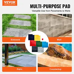 VEVOR CONCRETE STAMPS MAT 24 IN 7 PCS TEXTURING SKIN POLYURETHANE TEXTURE MOLDS