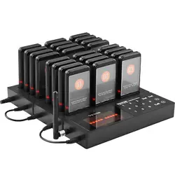 VEVOR RESTAURANT COASTERS 24 PAGERS WIRELESS CALLING SYSTEM TOUCHSCREEN DISPLAY