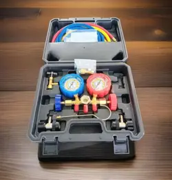 A/C DIAGNOSTIC 3-WAY MANIFOLD GAUGE SET VEVOR PRESSURE READING CHARGING