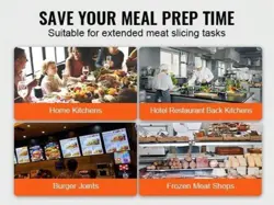 VEVOR MEAT SLICER, 180W ELECTRIC DELI FOOD SLICER WITH 7.5