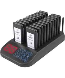 RESTAURANT WIRELESS GUEST PAGING SYSTEM 20 BEEPERS QUEUING CALLING PAGERS