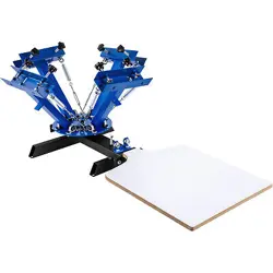 4 COLOR 1 STATION SILK SCREEN PRINTING MACHINE T-SHIRT PRESS EQUIPMENT DIY KITS