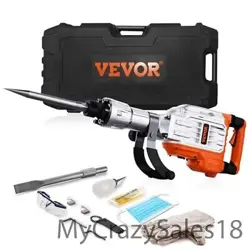 VEVOR DEMOLITION JACK HAMMER, MAX 3500W JACK HAMMER CONCRETE