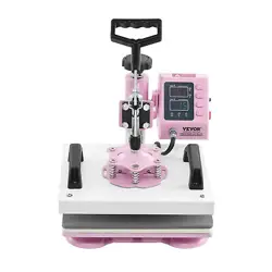 VEVOR HEAT PRESS MACHINE 12X10INCH HEAT TRANSFER MACHINE FOR T-SHIRTS PRESS PINK