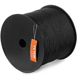 VEVOR BRAIDED NYLON ROPE, 3/16 IN X 1000 FT, 32 STRANDS, 720 LBS BREAKING STREN
