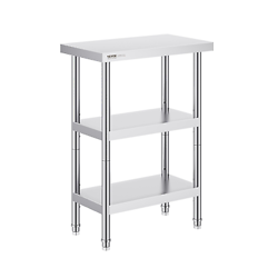 VEVOR STAINLESS STEEL FOOD PREP TABLE, 14 X 24 X 34 INCH COMMERCIAL KITCHEN WORK