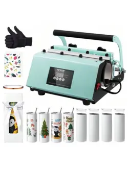VEVOR TUMBLER HEAT PRESS MACHINE AND SUBLIMATION TUMBLERS, TUMBLER PRESS SET