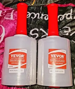VEVOR STRETCH FILM, 5 INCHES X 1000 FEET, 2 PACK, 80 GAUGE INDUSTRIAL STRENGTH