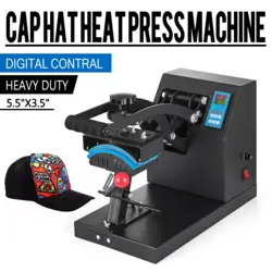 DIGITAL BASEBALL HAT CAP HEAT PRESS MACHINE SUBLIMATION CLAMSHELL TRANSFER