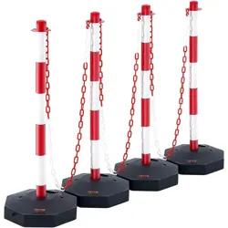 VEVOR ADJUSTABLE TRAFFIC DELINEATOR POST CONES, 4 PACK, TRAFFIC SAFETY DELINEATO