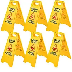 VEVOR 6 PACK CAUTION WET FLOOR SIGNS 25