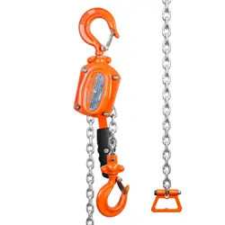 VEVOR MANUAL LEVER CHAIN HOIST, 1/2 TON 1100 LBS CAPACITY 10 FT COME ALONG, G80