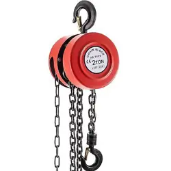 VEVOR HAND CHAIN HOIST, 4400 LBS /2 TON CAPACITY CHAIN BLOCK, 8FT/2.5M LIFT MANU