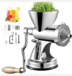 MANUAL WHEATGRASS JUICER WHEAT GRASS GRINDER W/ SUCTION CUP WHEATGRASS JUICER